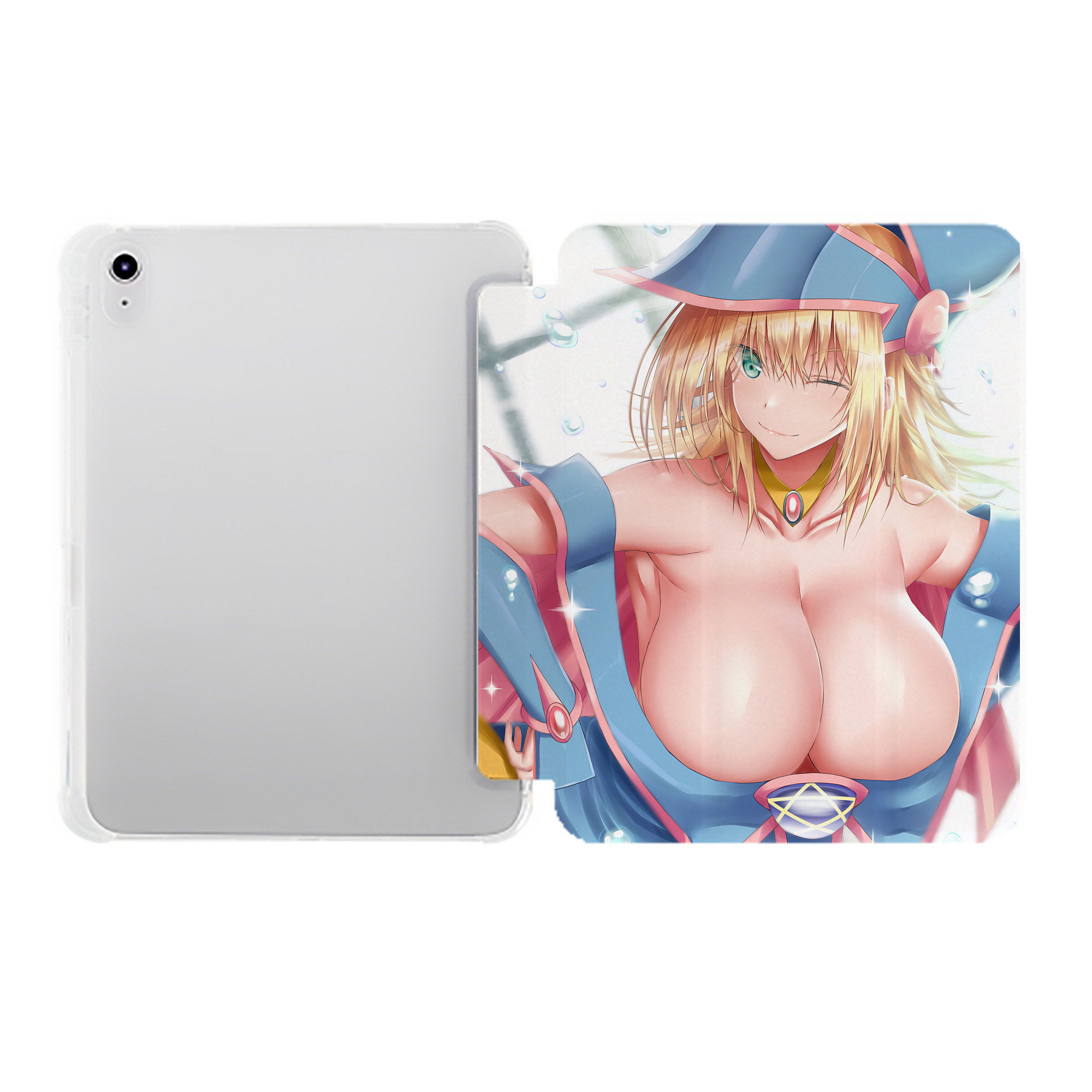 （画像用） 遊☆戯☆王 Yu-Gi-Oh! IPad ケース ペン収納付き 三つ折りスタンド PUレザー×シリコン 対応機種9.5/10.5/10.9インチ